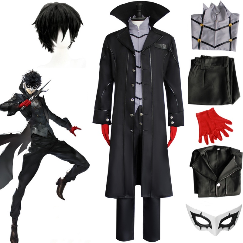 Anime Persona 5 Joker Cosplay  - Black Face Mask Pack 리뷰 및 가격