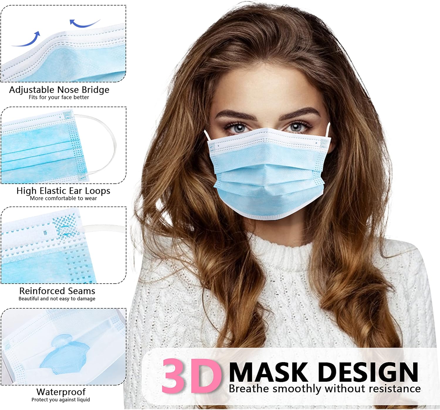 100pcs blue disposable protect - Disposable Mask Blue 리뷰 및 가격