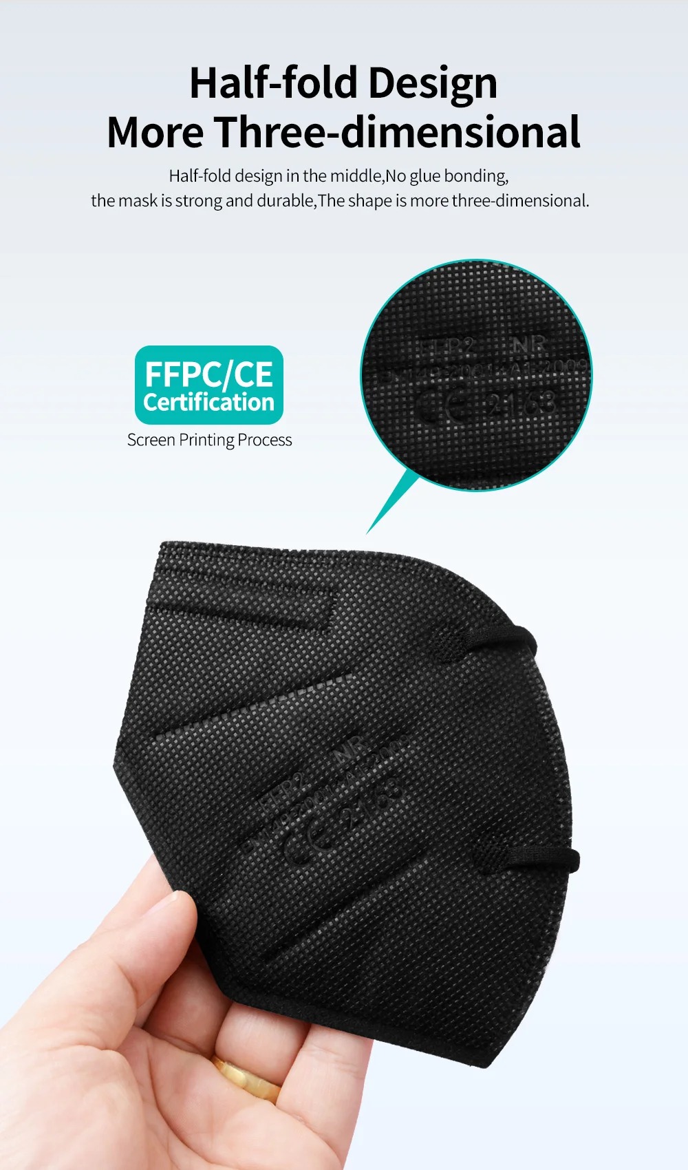 5Layer FFP2 Masks CE Approve K - Black Face Mask Pack 리뷰 및 가격