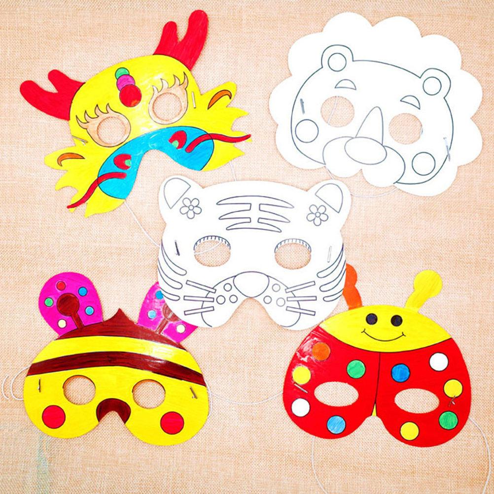 10Pcs Paper Mask Craft Kit Kid - Kids Face Mask 리뷰 및 가격