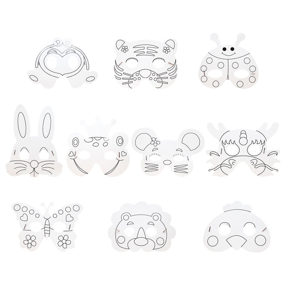 10Pcs Paper Mask Craft Kit Kid - Kids Face Mask 리뷰 및 가격