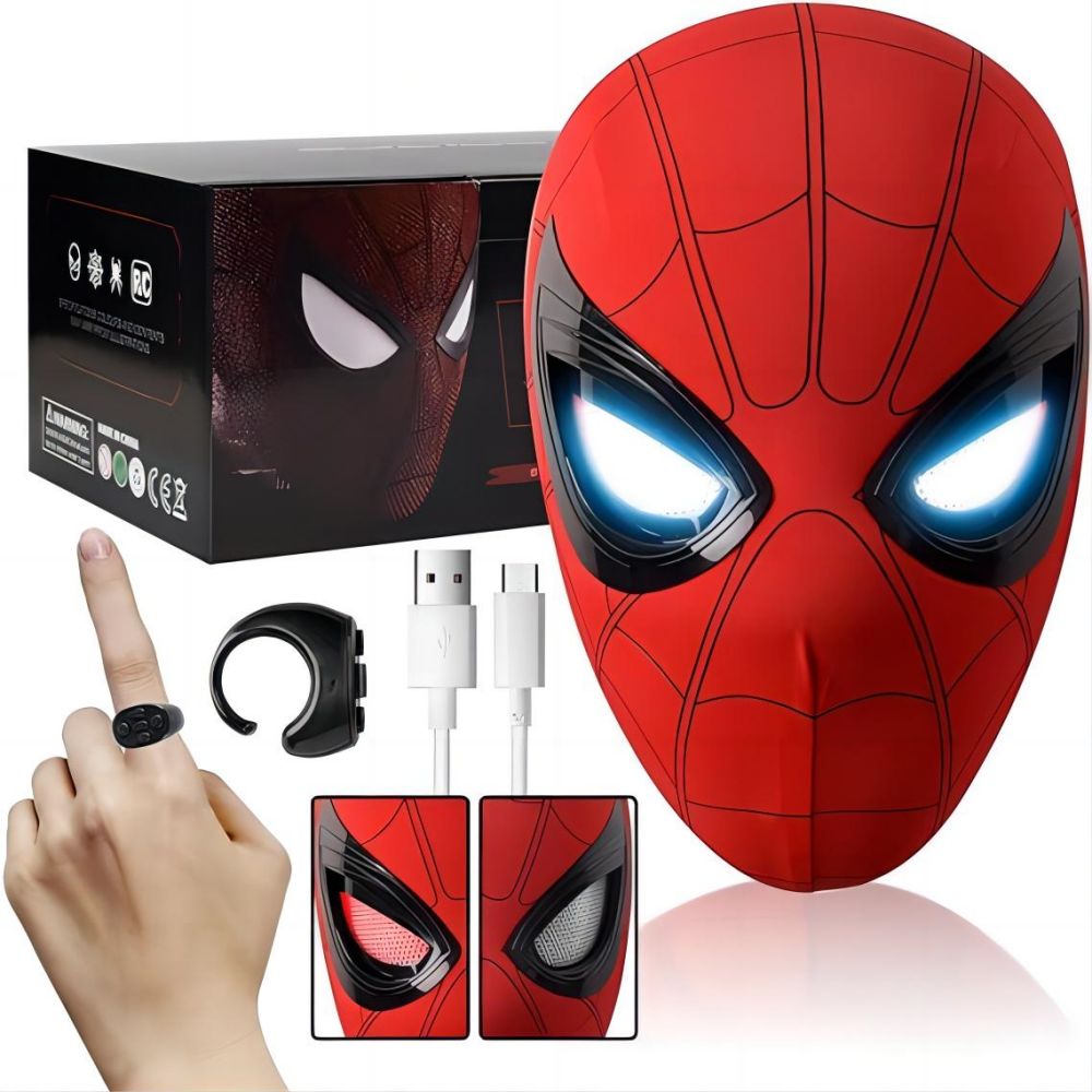 Movie Spidey Mask Eyes Glowing - Kids Face Mask 리뷰 및 가격