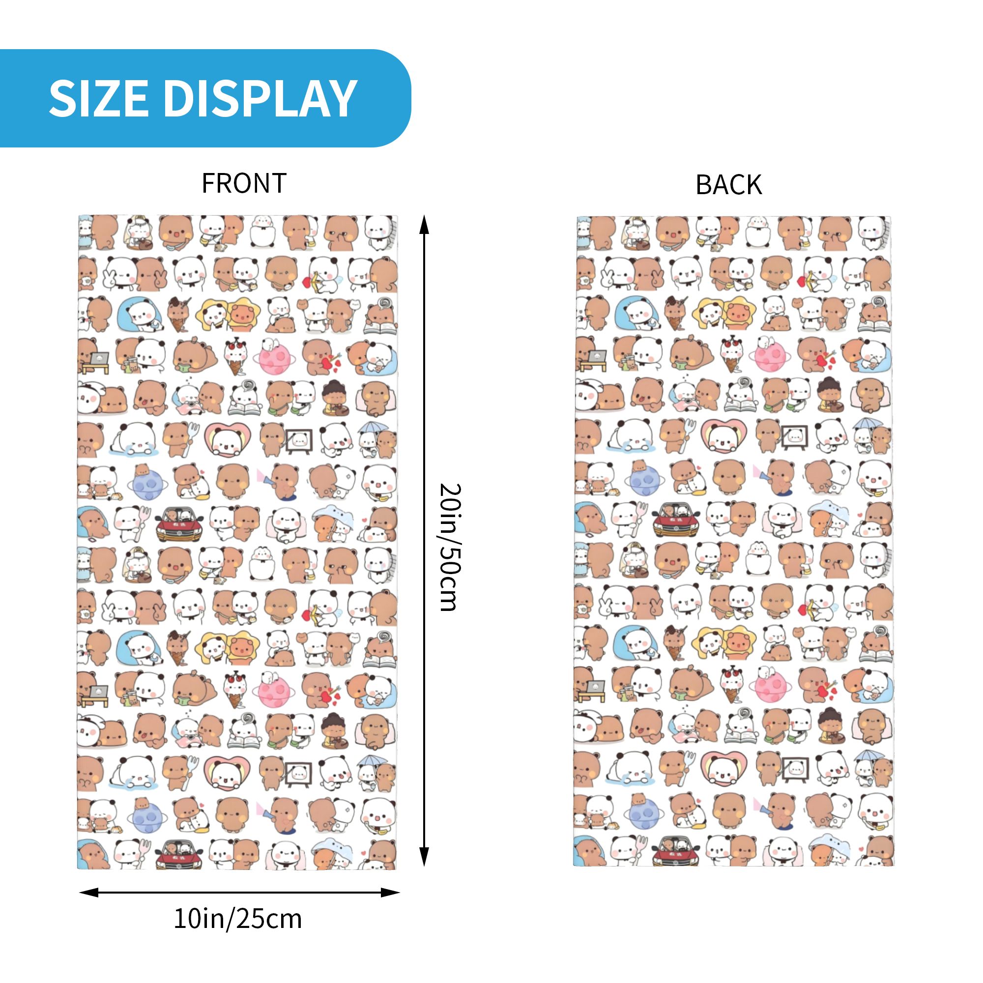 Custom Bear Cartoon Peach And  - Neck Gaiter Face Cover 리뷰 및 가격
