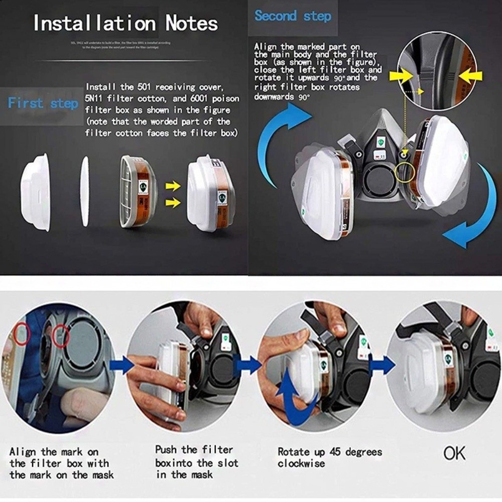 Reusable ‌Half-face Profession - Respirator Half Face 리뷰 및 가격