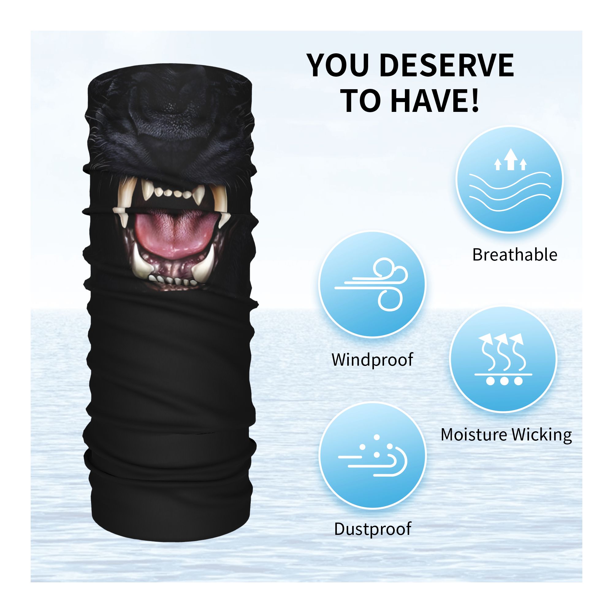Custom Black Panther Animal He - Neck Gaiter Face Cover 리뷰 및 가격