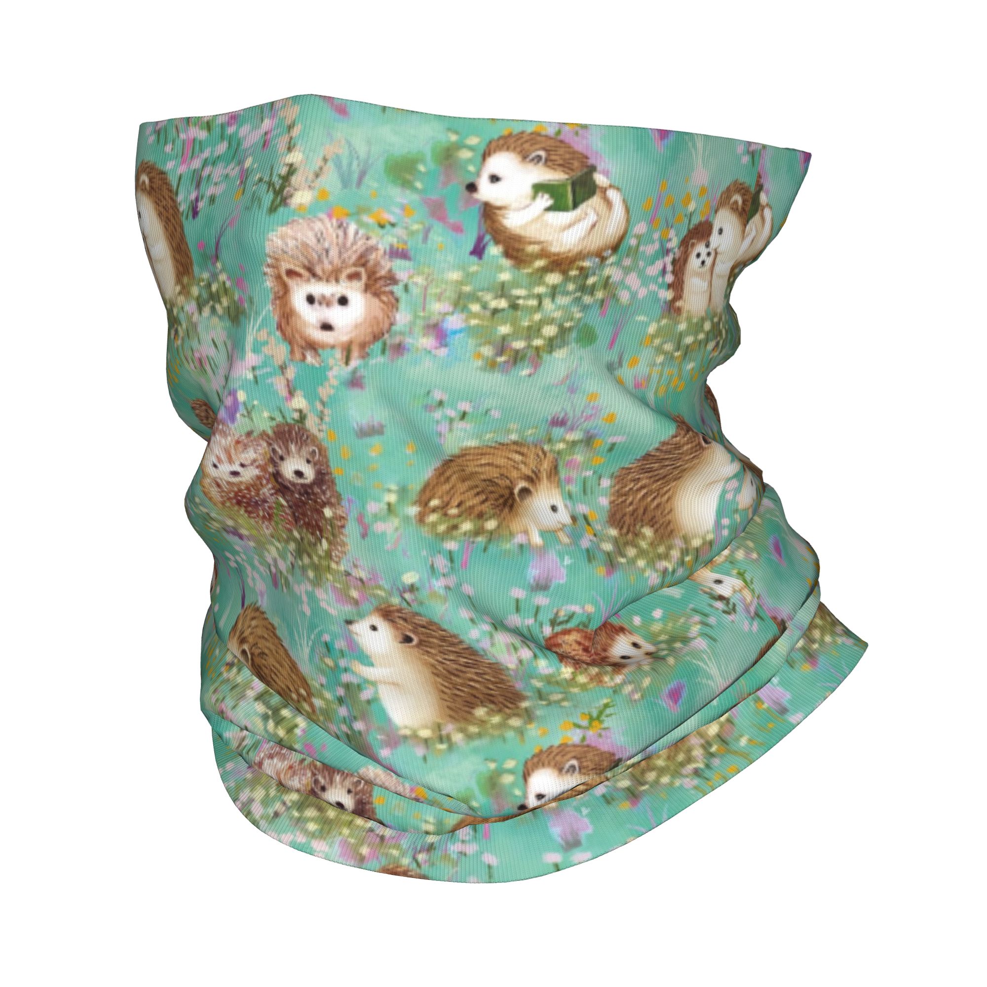 Autumn Hedgehog Spring Floral  - Neck Gaiter Face Cover 리뷰 및 가격