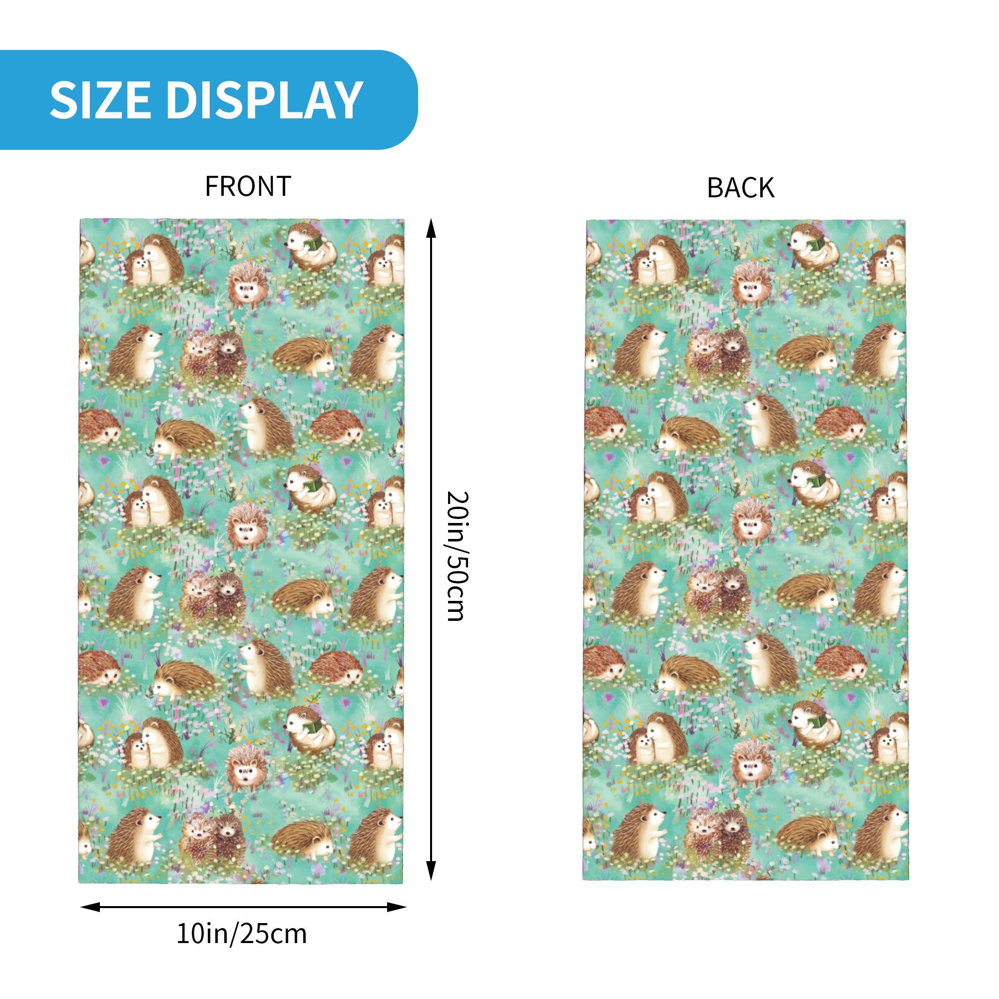 Autumn Hedgehog Spring Floral  - Neck Gaiter Face Cover 리뷰 및 가격