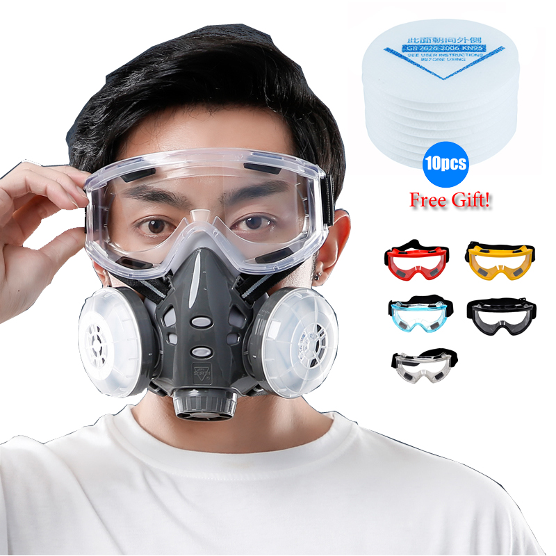 Half Face Dust Mask Safety Gog - Kn95 Respirator Mask 리뷰 및 가격