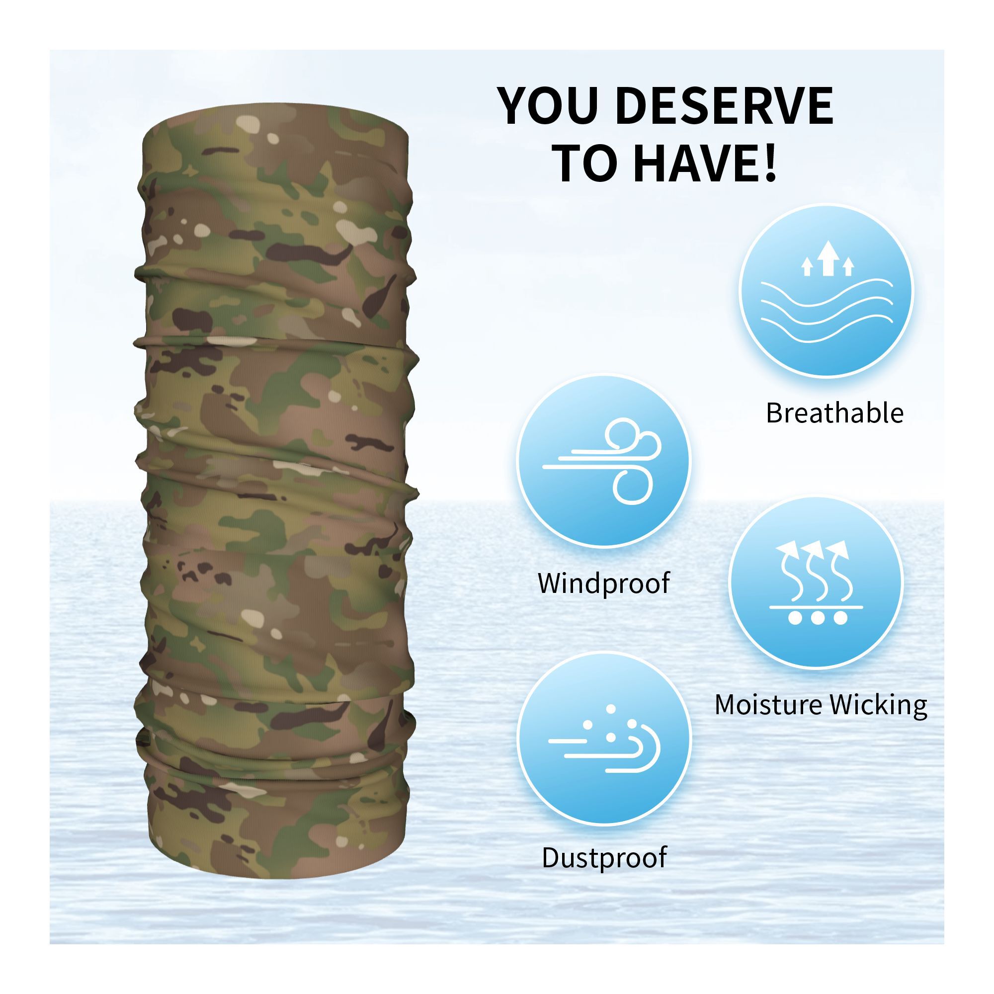 Custom Military Camouflage Pat - Neck Gaiter Face Cover 리뷰 및 가격