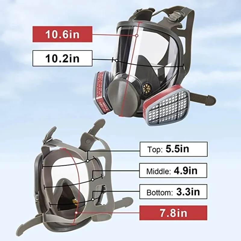 Large Size 6800 Gas Mask Full  - Kn95 Respirator Mask 리뷰 및 가격