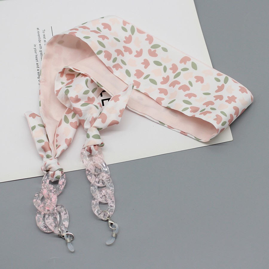 Bohemia Print Silk Scarf Glass - Mask Chain Holder 리뷰 및 가격