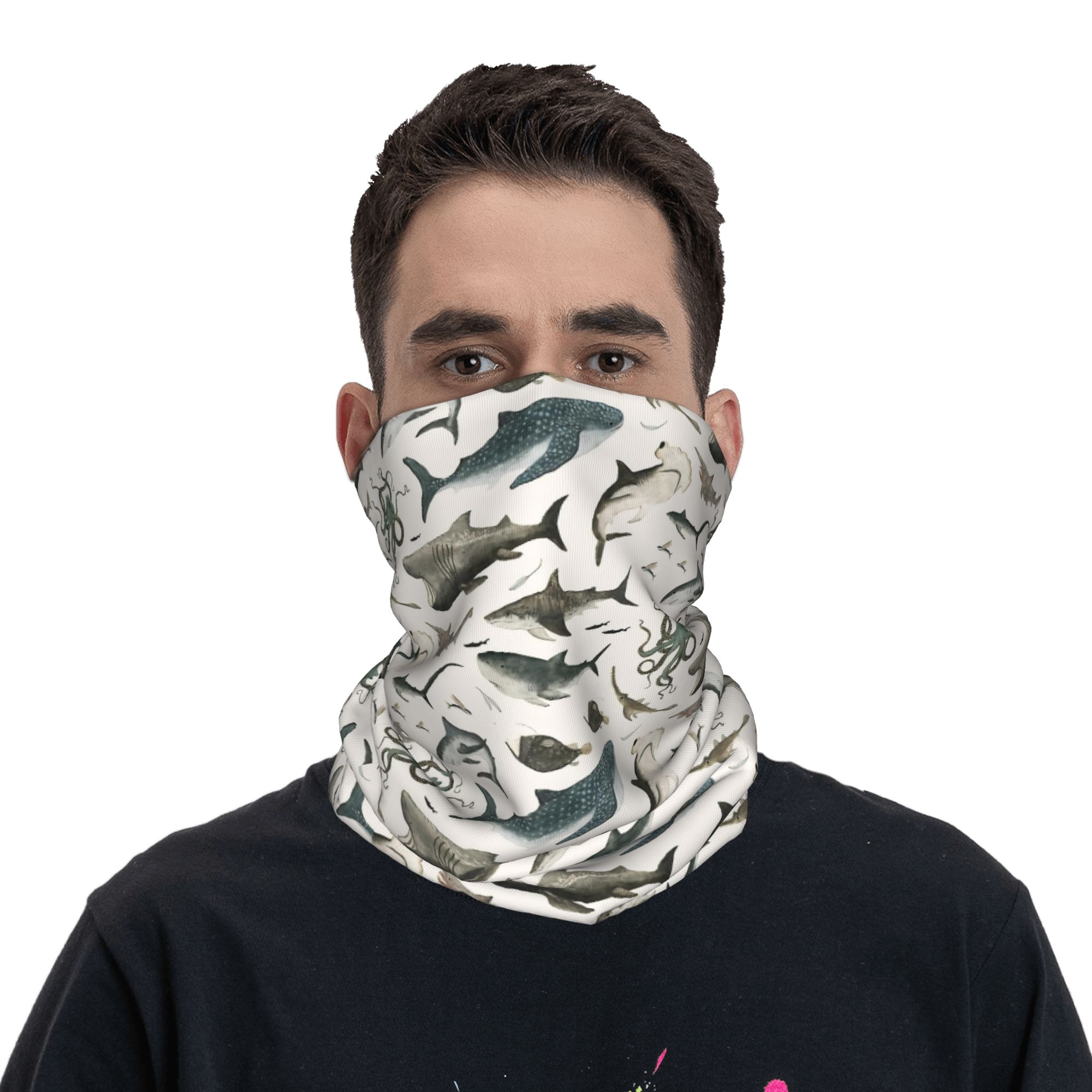Shark Ocean Animal Sharks Band - Neck Gaiter Face Cover 리뷰 및 가격