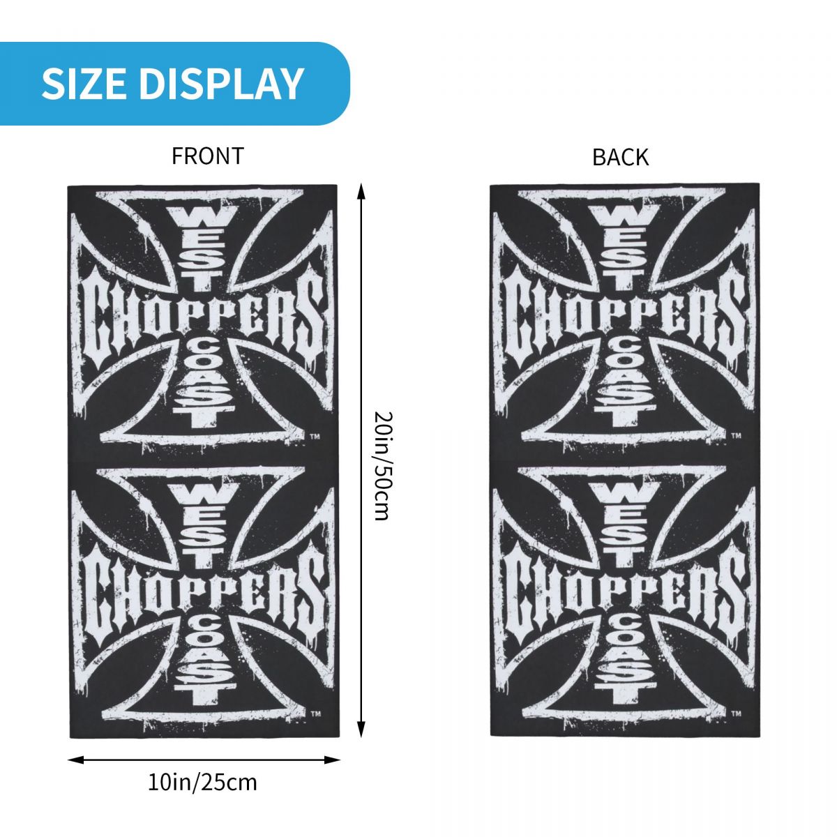 West Coast Iron Cross Choppers - Neck Gaiter Face Cover 리뷰 및 가격