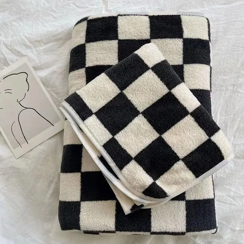 Checkerboard Pattern Bath Towe - Cloth Face Mask Washable 리뷰 및 가격