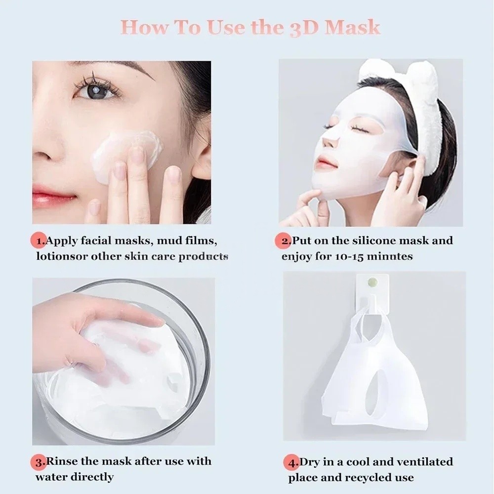 1/2PCS 3D Reusable Wrinkle Smo - Silicone Mask Bracket 리뷰 및 가격