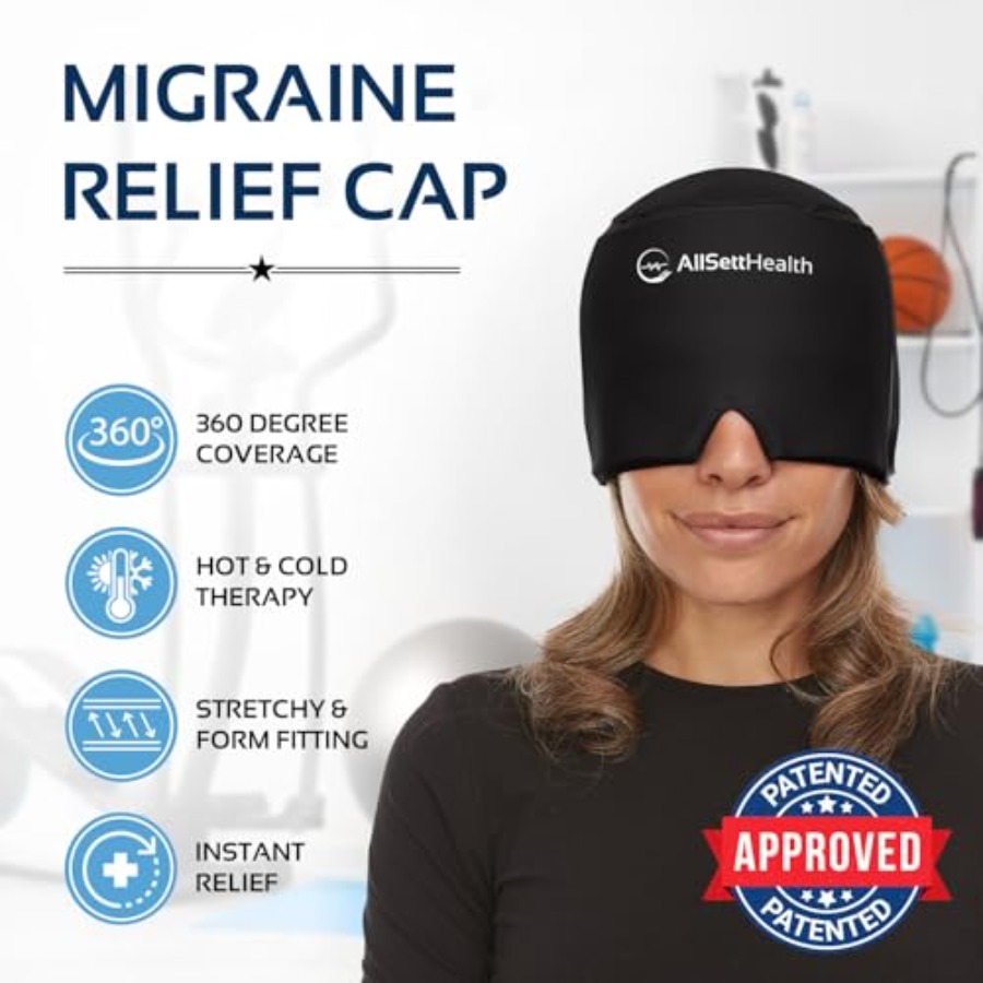 Migraine Relief Cap Ice Head W - Black Face Mask Pack 리뷰 및 가격