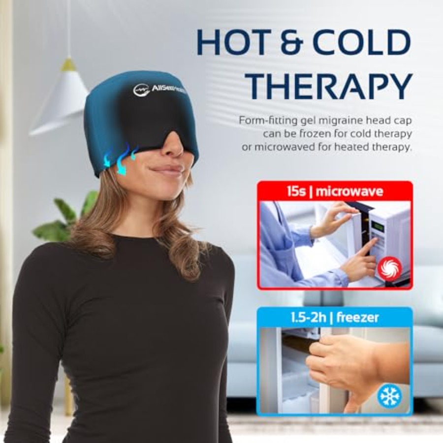Migraine Relief Cap Ice Head W - Black Face Mask Pack 리뷰 및 가격